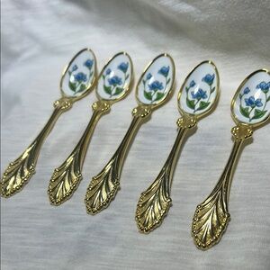 Linda Farrow Gold and Blue Coffee & Tea Accessories